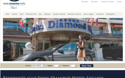 Sito + pagina Facebook + video + canale YouTube multilingue per Swiss Diamond Hotel.